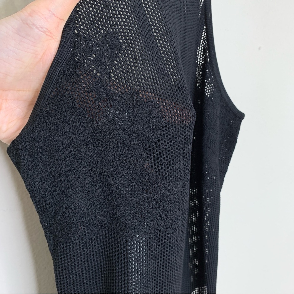 NEW Fleur Du Mal Lace Pointelle Knit Cutout Maxi Dress (Sz XS) Floral Black - Picture 9 of 16